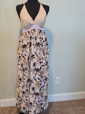Love, Fire Blush Pink and Floral Maxi Dress